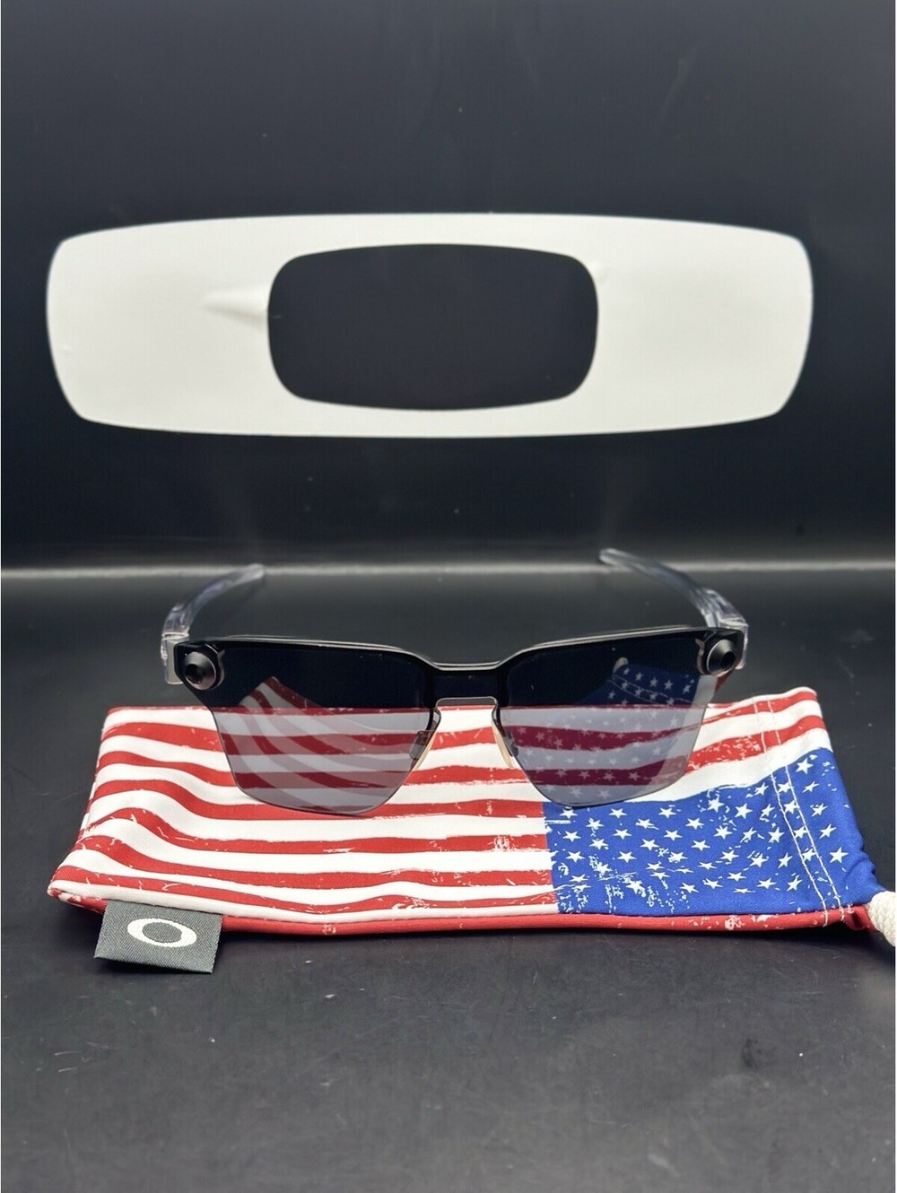Oakley Lugplate Polished Clear/Prizm Grey Lenses OO4139-0139